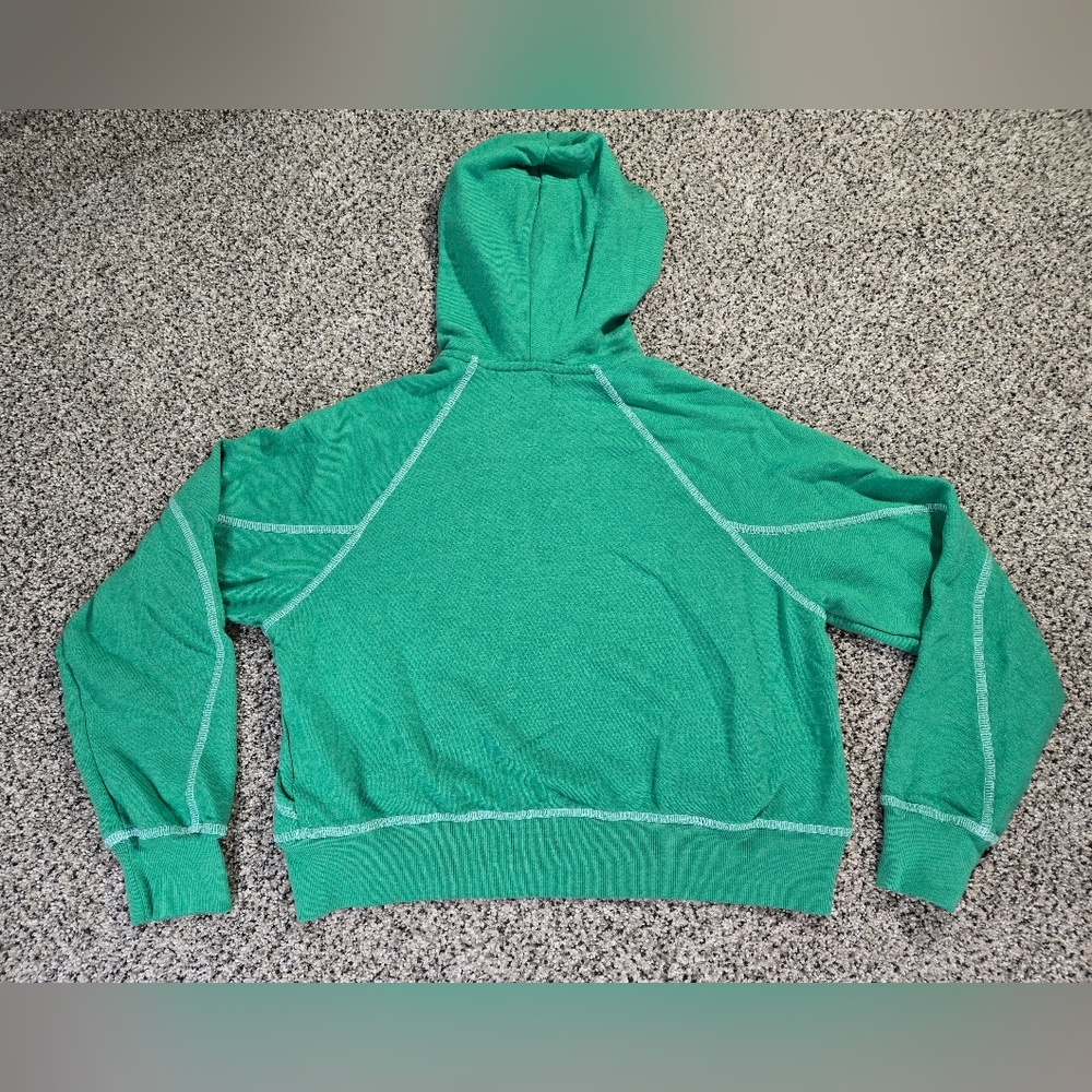 SUNDRY Horizon Zip-up Hoodie in Kelly Green Womens Size XS Cropped Relaxed EUC - Picture 6 of 12